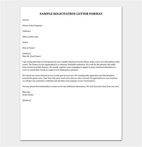 how to create solicitation letter|24 Free Solicitation Letter Templates – (Format & Examples).